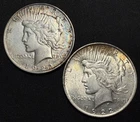 Peace Dollar Lot of 2 - Some Tone!- 90% - (L107)