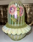 Fenton Topaz Opal Rib Optic  Autumn Beauty Fairy Light Special Order 965 of 1950