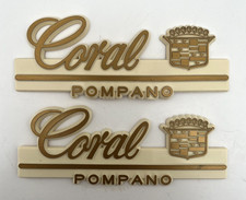 Coral Cadillac Dealer Emblem Vintage Florida Dealership Badge Pompano Beach Fl 2