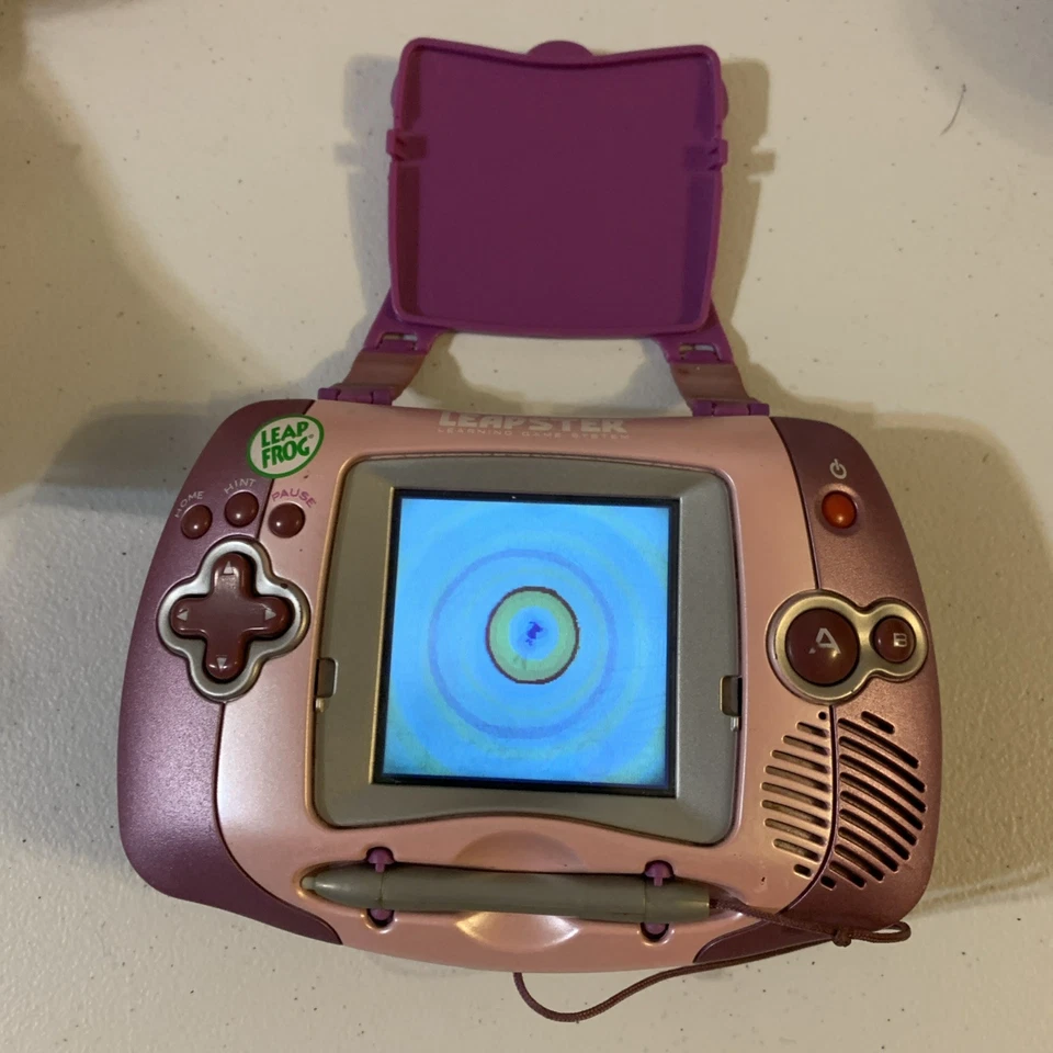 Leap Frog Leapster Learning Portable Game System Pink Purple With Incredibles - Image 2 of 4