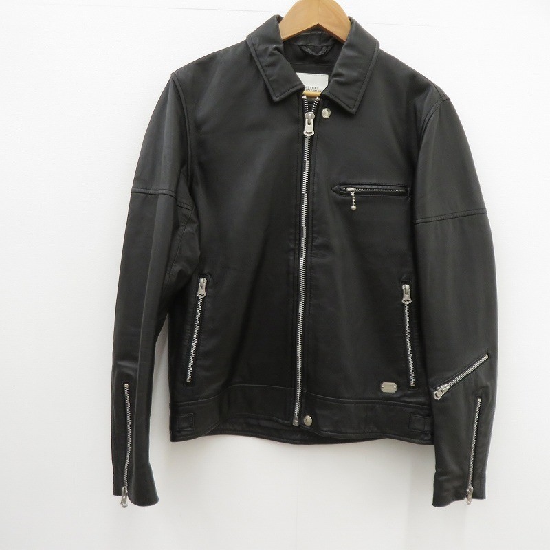 Crimie Lamb Leather Single Rider Jacket CR1-02B5-JK06 in Black