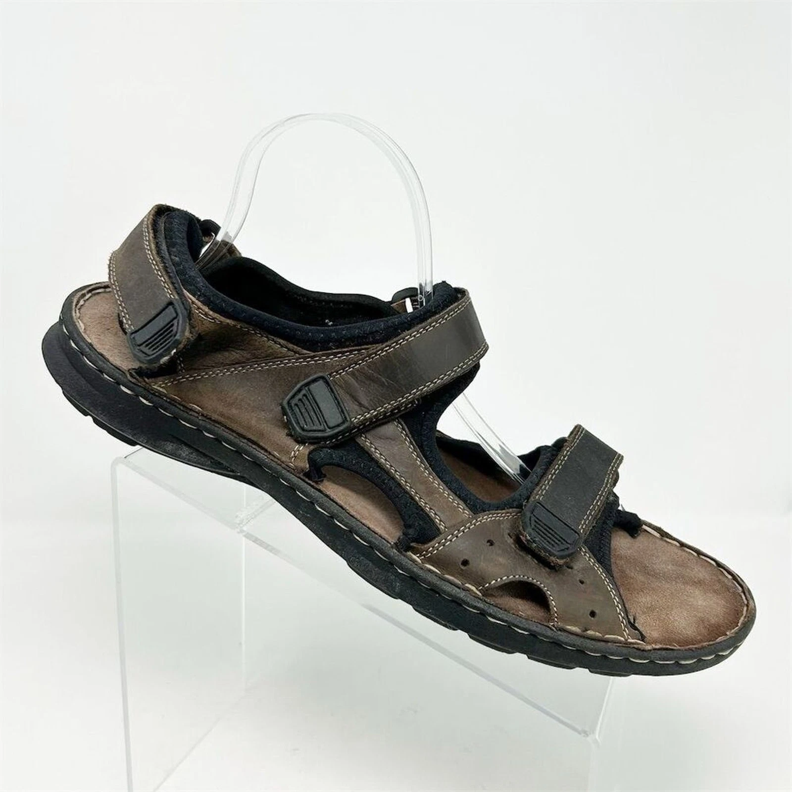 Sandali sportivi Clarks uomo pelle marrone slingback regolabili taglia 12M casual