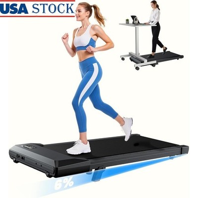 Under Desk Treadmill Manual Incline 2.5HP 300lb Bluetooth Home Office Cardio New