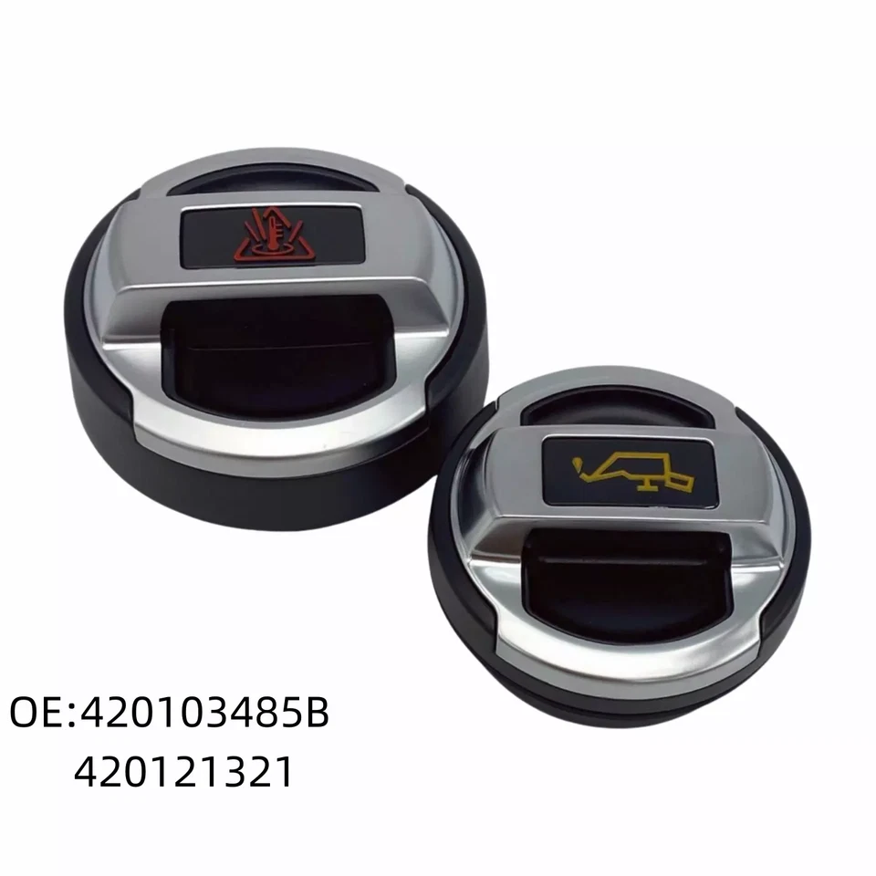 1Pair Oil Filler Cap Retrofit Coolant Expansion Tank Lid 420103485B Fits Audi R8 - Image 4 of 4