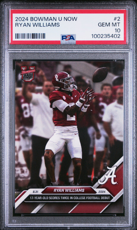 Ryan Williams 2024 Bowman U Now #2 PSA 10