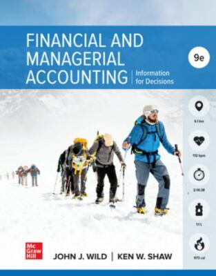 McGraw Hill Financial And Managerial Accounting 9e 9781264098675 Looseleaf