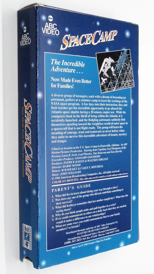 SPACECAMP VHS 1986 OOP Teens Lea Thompson Kelly Preston Launched Into Space CC - Image 2 of 4