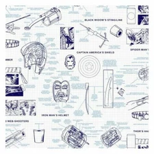 York DI0935 Blue Marvel’s Heroes Schematics Unpasted Wallcoverings 