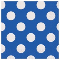 Servietten Punkte, Blau, 33Cm, 16 StüCk