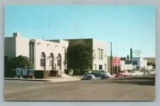 4th Street KINGMAN Arizona Post Office & Masonic Temple Vintage Postcard 1958