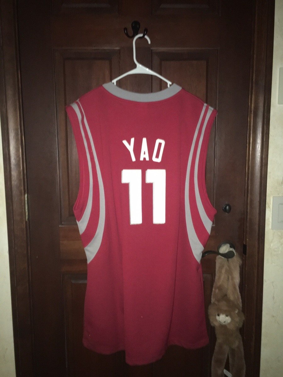 Mens Reebok Sz 52 YAO MING Houston Rockets NBA Basketball Jersey
