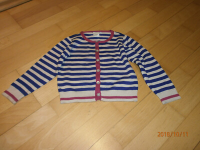 Jottum Strickjacke Baumwolle lila/beige süß Gr. 98   wie neu