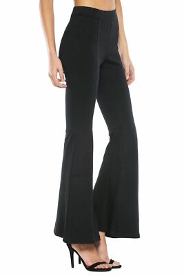 High Rise Pull On Super Flare Jeans 
