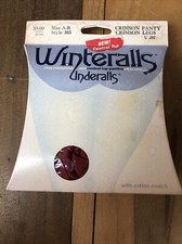 3 Pair Underalls Winteralls Cozy Pantyhose  Panties Ivory Crimson Brown Sz A-B