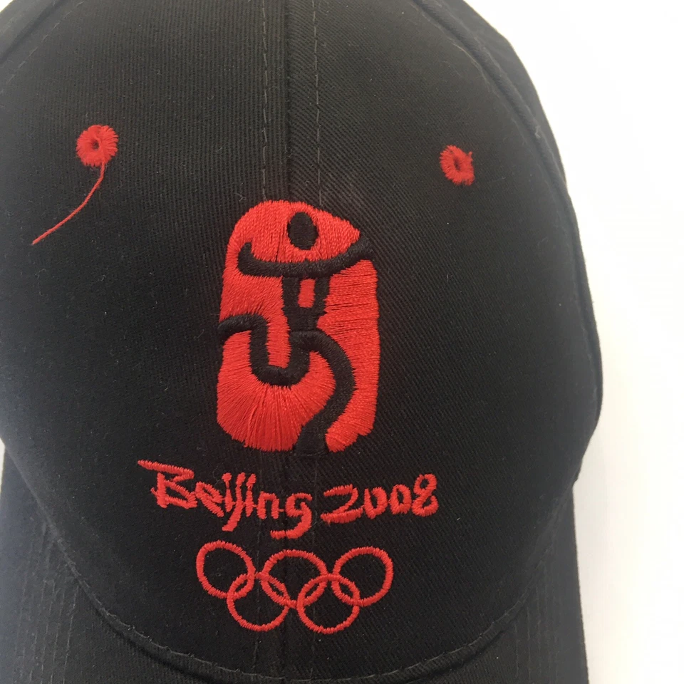 Beijing 2008 Olympic Baseball Hat Cap Adjustable Black and Red XXIX OLYMPIAD - Image 2 of 4