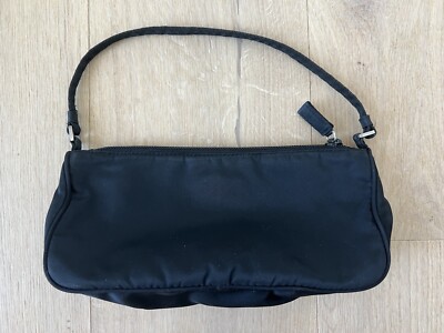Prada Tessuto Vintage Pochette Shoulder Bag Small Black Prada Tessuto Vintage Pochette Shoulder Bag Small Black