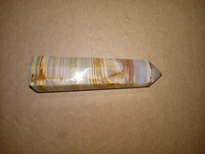 Strawberry Banded Onyx Crystal Tower - the size of my hand, I'm 4 11