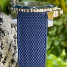 Silicone Fluorous Watchband Fit for Longines Hydroconquest L3 Conquest Sports