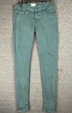 Mother Jeans Womens 27 The Looker Emerald Green Low Rise