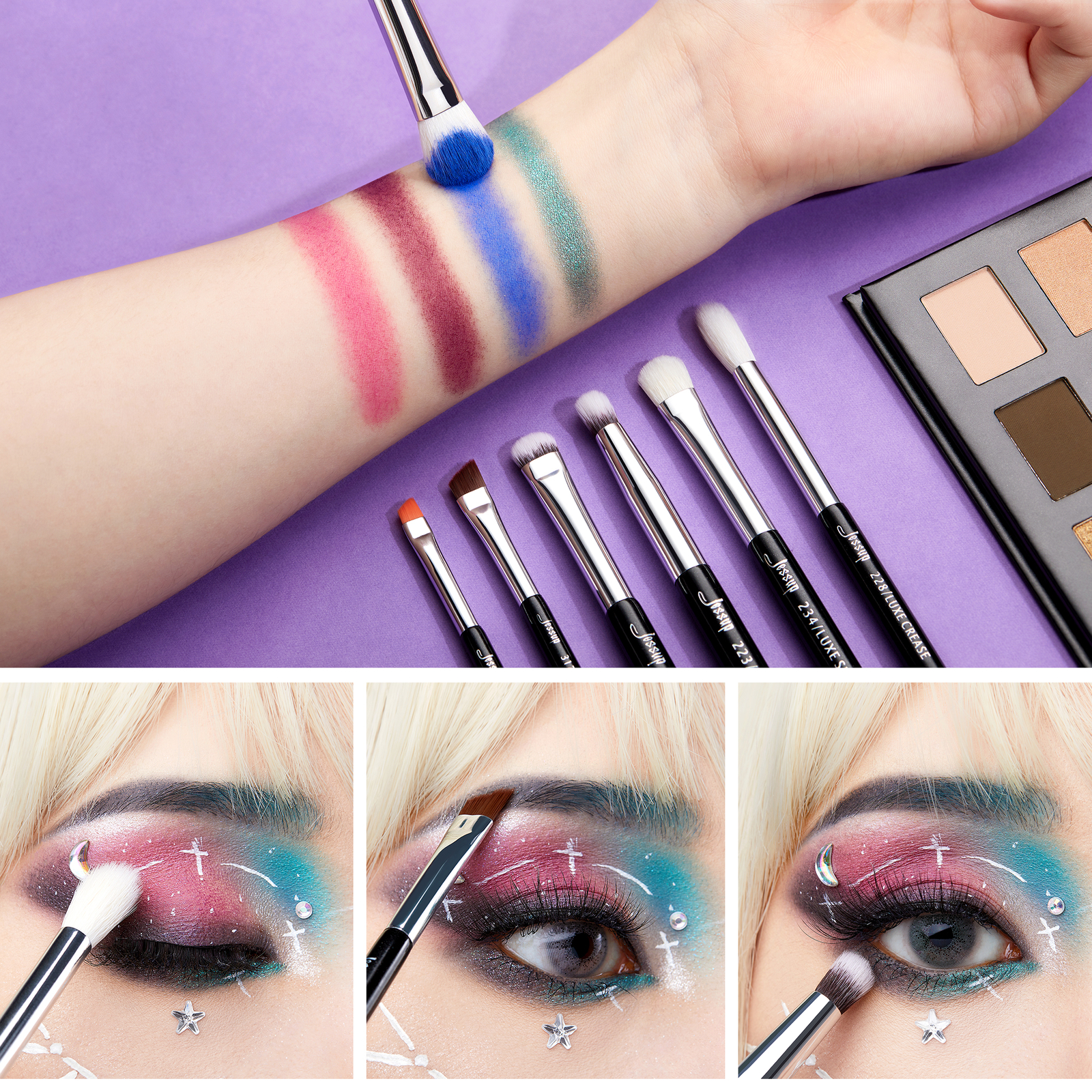 Jessup Makeup Brush Set 15Pcs Eyeshadow Blending Concealer Soft Eye