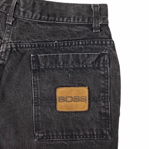 Vintage Hugo Boss Mens Sz 30x33 Black 