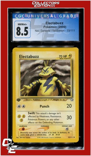 Electabuzz (1st Edition) graded CGC 8.5 for sale on eBay