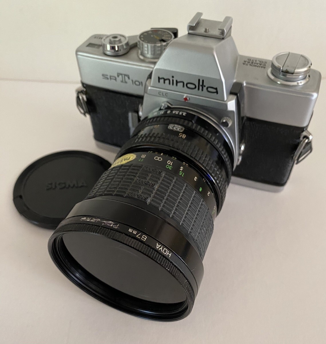 MINOLTA SRT-101 35mm SLR Camera w/SIGMA Zoom 28-85mm f3.5-22 MC