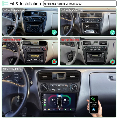 9'' FOR HONDA ACCORD 6TH 1998-2002 ANDROID 13 CARPLAY CAR STEREO RADIO GPS WIFI - Bild 5 von 23