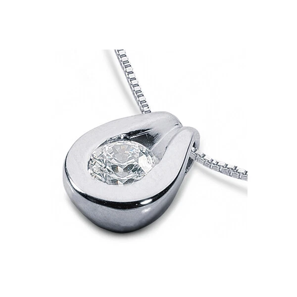 2.54ct H SI1 Round Cut Earth Mined Certified Diamond Platinum Solitaire Pendant - Image 2 of 3