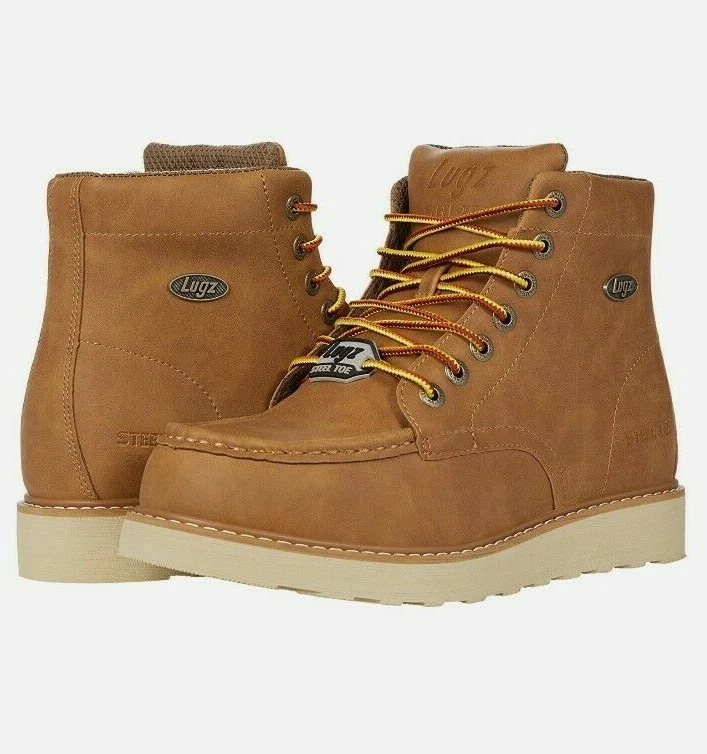 Lugz Monterey Steel Toe Leather Man s Boots 10 W In Box Slip
