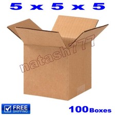 100 - 5x5x5 Cardboard Boxes 32-ECT Mailing Packing Shipping Corrugated Carton