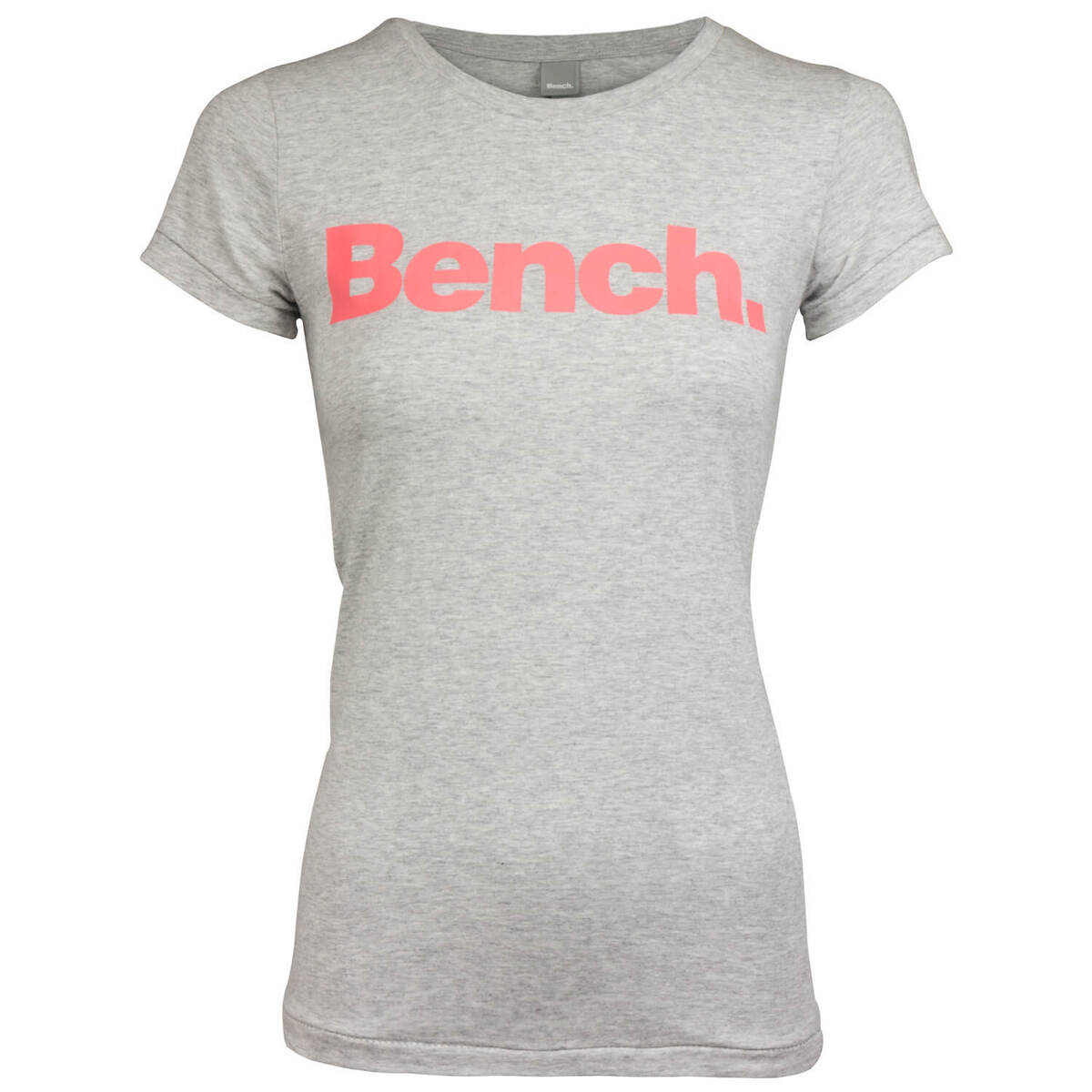 Bench. Damen T-Shirt Shirt Top Label Print Rundhals-Ausschnitt Basic  tailliert | eBay