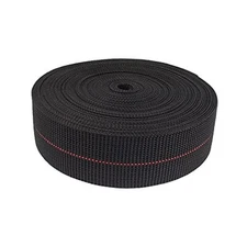  Two-Inch Latex Elasbelt Webbing for Chair Repair - 40' Roll Black 