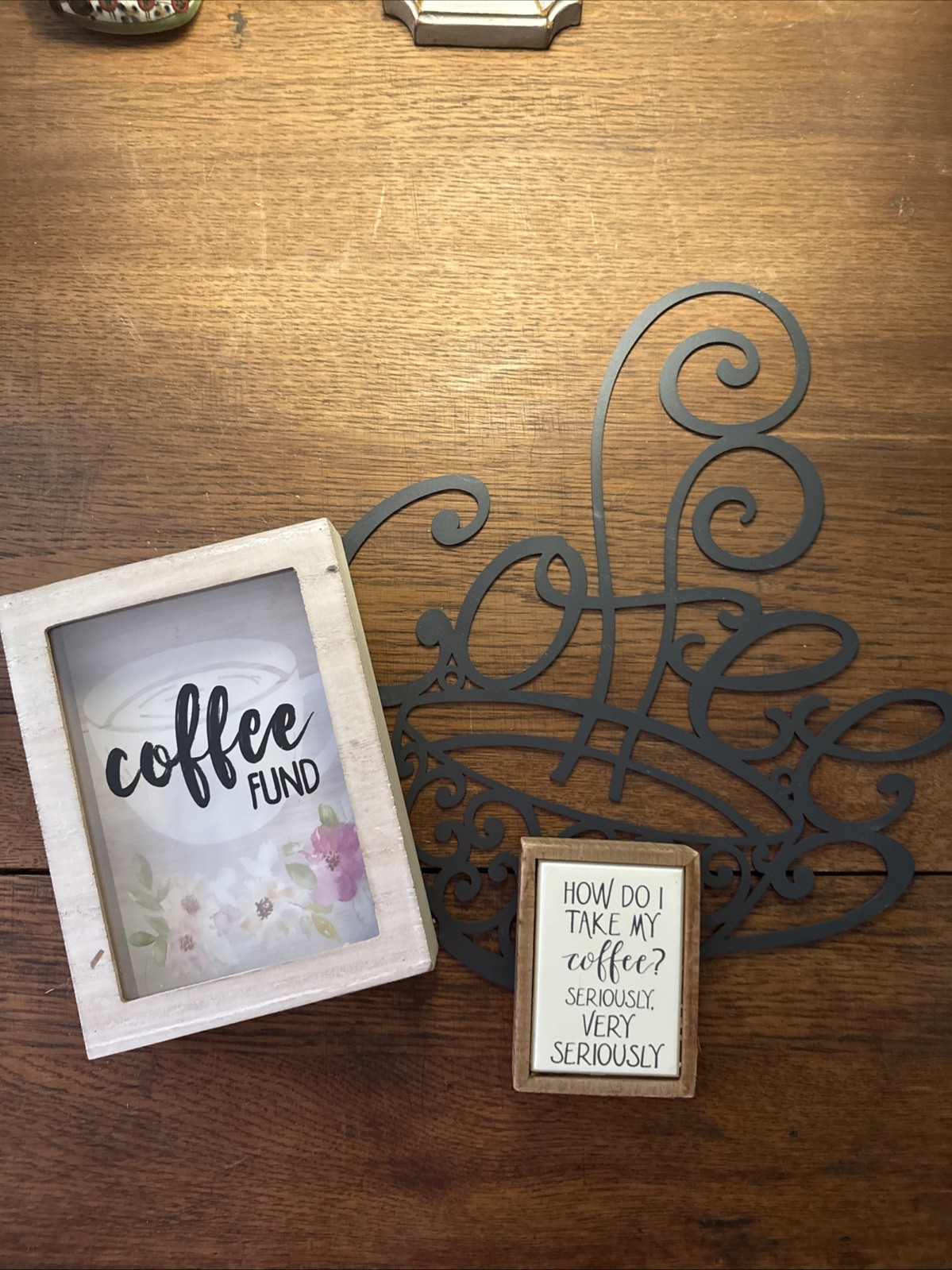 Coffee Time! Bundle Of 3 Collectible Coffee Knick Knacks