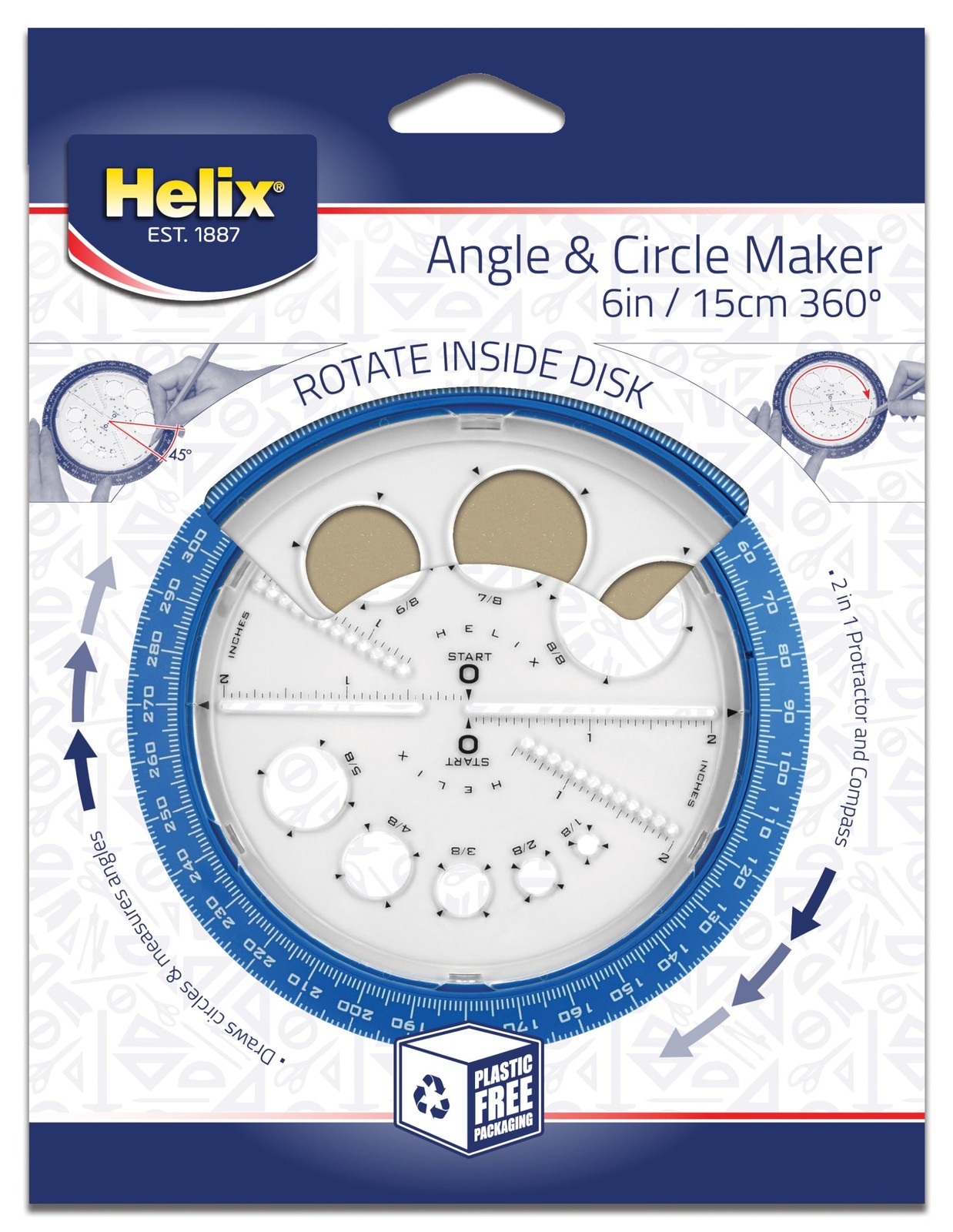 Maped Angle and Circle Maker (36002) Template, Assorted