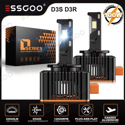 2X D3S D3R 1:1 Xenon Halogen LED Brenner Scheinwerfer Lampe Canbus fehlerfrei DE