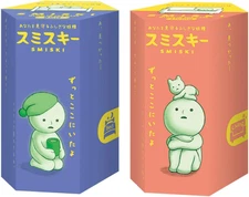 Smiski Glow in the Dark Mini Figure Set: Bed + Living Series, 2 Assorted Blind B