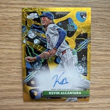 2025 Topps Cosmic Chrome Kevin Alcantara Gold Interstellar Rookie Auto /50 Cubs