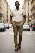 BARABAS Men's Solid Basic Color Casual Dress Pants B2062