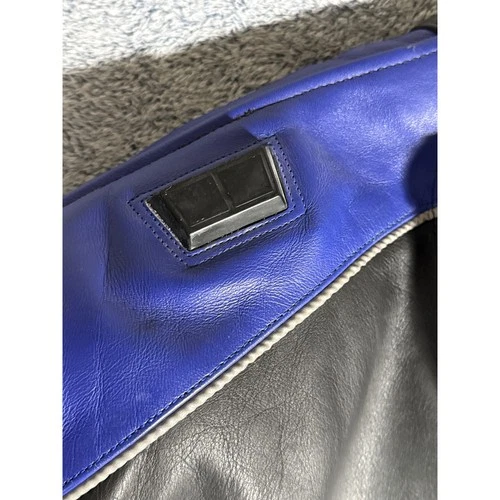 Corsa Bawls Guarana Leather Motorcycle Racing Jacket Mens 52 Black Blue Motul image 13