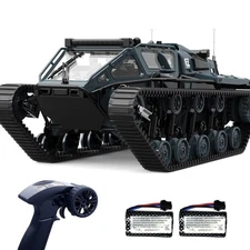 1:12 Scale Remote Control Car Military Crawler Off-Road RC Tank with 4WD, Adj...