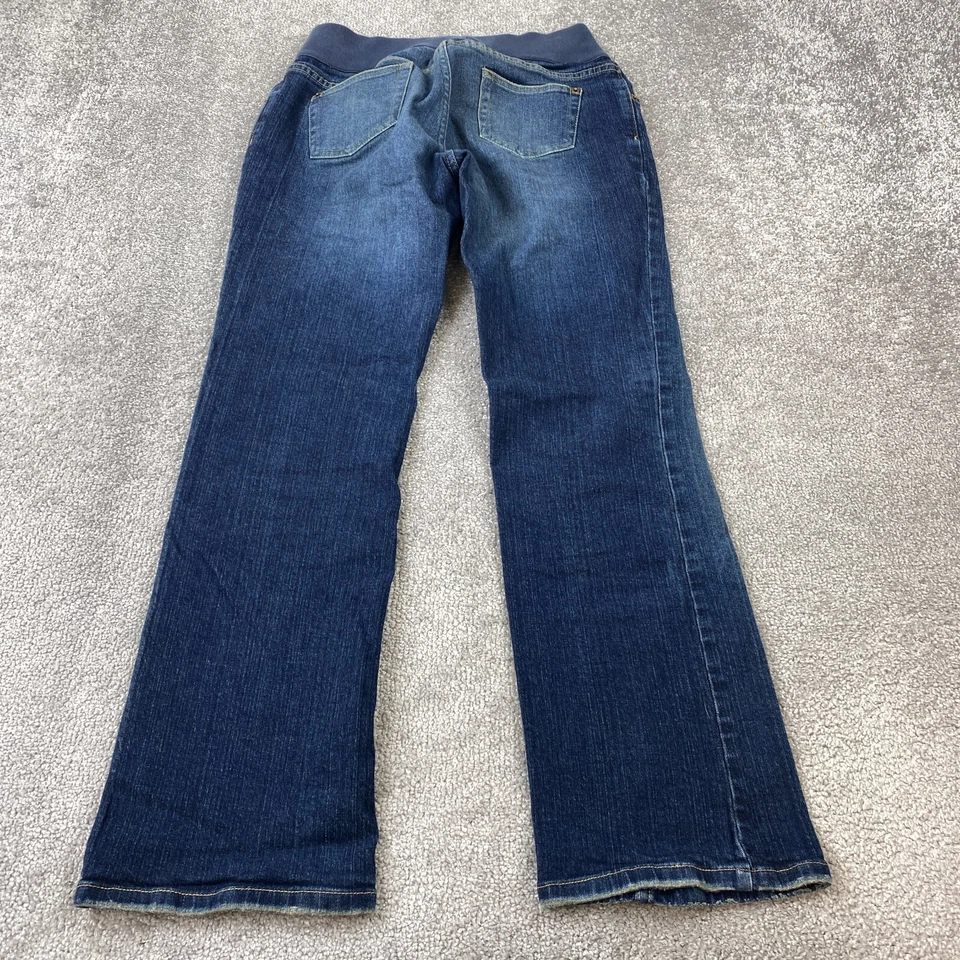Old Navy Maternity Stretch Pull On Bootcut Jeans Small Low Rise Dark Wash - Image 4 of 4