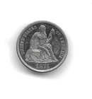 1875 10c Seated Liberty Dime ~ AU+