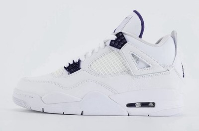 Nike Air Jordan 4 Metallic Purple Men's Basketball Sneakers Size 11