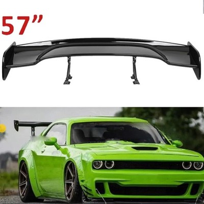 Glossy Black 57'' Rear Spoiler Wing Truck Style For Dodge Challenger ABS plastic