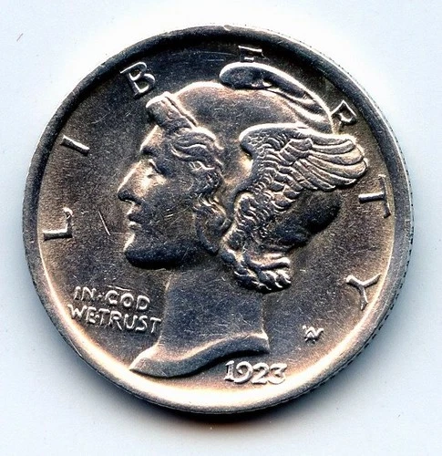 1923-P Mercury Dime — photo from the most recent tracked eBay sale