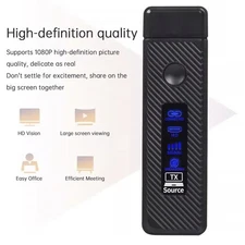 HDMI Wireless Screen Projector 50M Video Transmitter Receiver Same Device BLACK