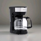 Amazon Basics 12-Cup Filter Coffee Maker, Reusable Filter, Black & Steel