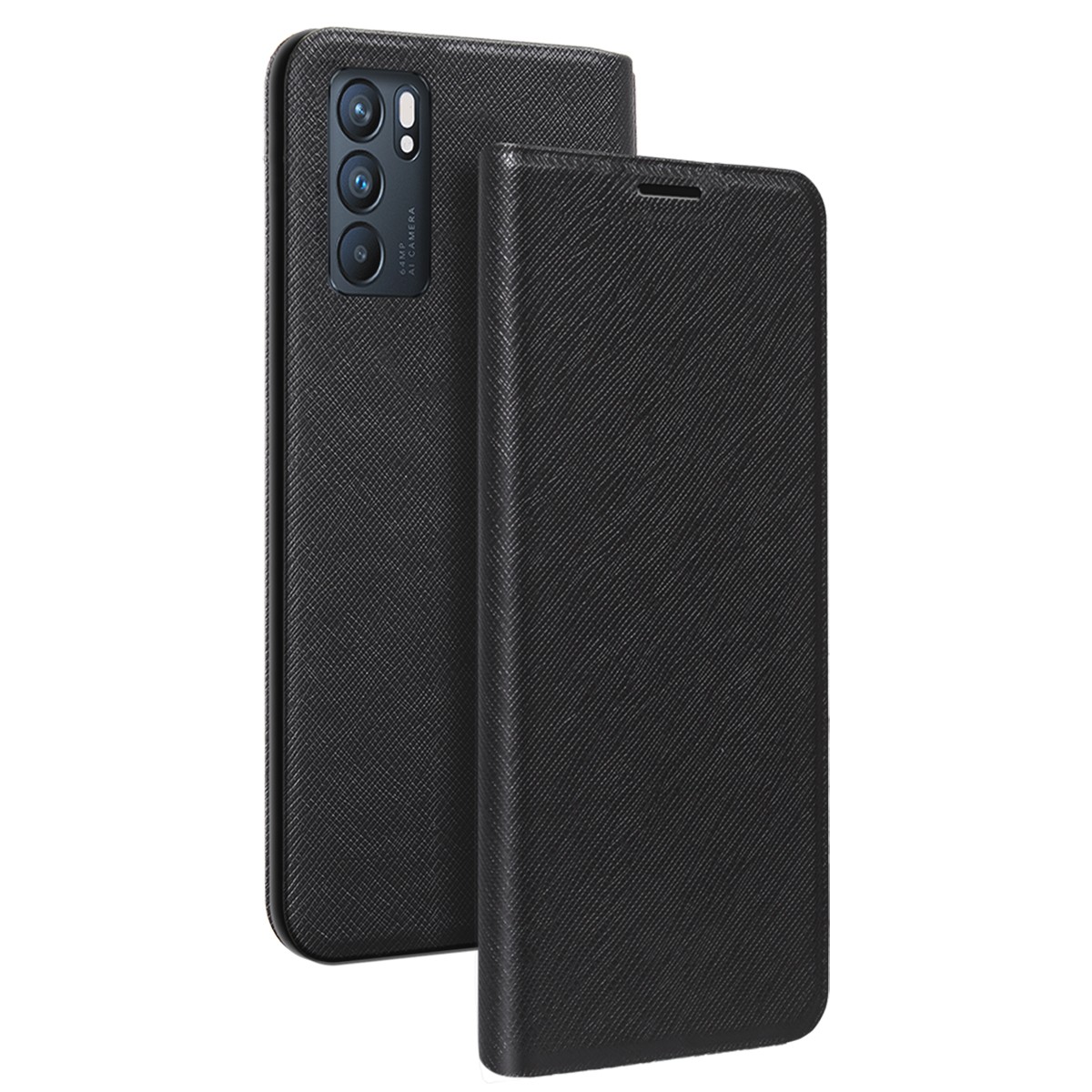 Housse Oppo A16 et A54s avec support vidéo et rangement de carte bancaire