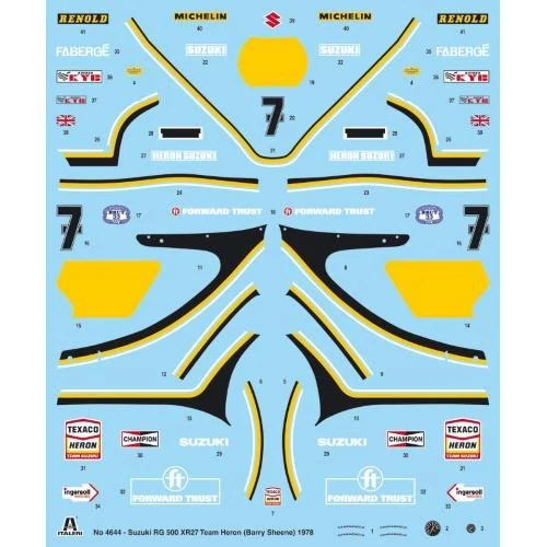 1:9 ITALERI Suzuki RG 500 XR27 1978 Team Heron Barry Sheene Kit IT4644 - Immagine 3 di 4